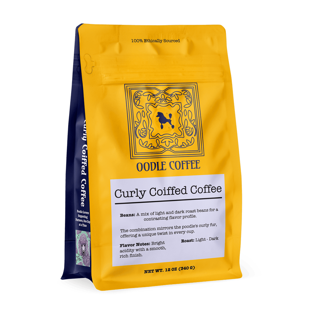 Curly Coiffed Coffee Bag Front View