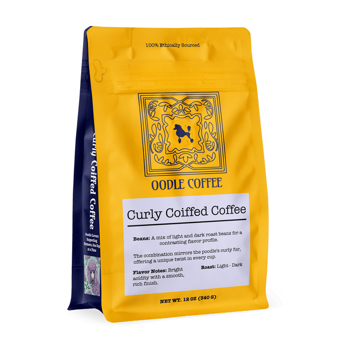 Curly Coiffed Coffee Bag Front View