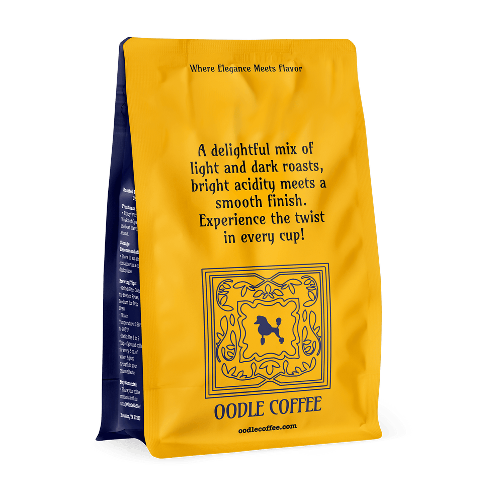 Curly Coiffed Coffee Bag Back View