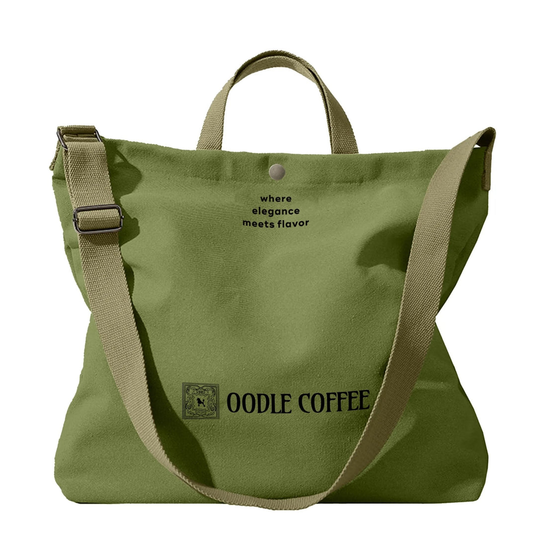Oodle Tote Bag - Olive Green Front View